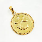 Load image into Gallery viewer, DP557. Diamond Sterling Silver Round Arrow Pendant