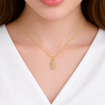 Load image into Gallery viewer, GDP92. 14K Solid Gold Charm. Rectangular Pendant with Diamonds