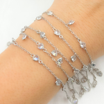 Load image into Gallery viewer, Cubic Zirconia Heart Shape Dangle & Connected Wire Chain. CZ36