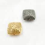 Load image into Gallery viewer, DC847. Diamond & Sterling Silver Square Bead
