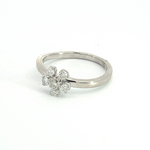 Load image into Gallery viewer, 14k Solid Gold Diamond Flower Ring.