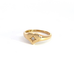 Load image into Gallery viewer, 14k Solid Gold Diamond Heart Ring.