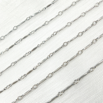 Load image into Gallery viewer, Silver Dapped Bar Chain
