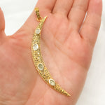 Load image into Gallery viewer, Silver Moon Pendant with Polki Diamond