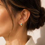 Load image into Gallery viewer, EHZ57585. 14K Solid Gold Gemstone Hoops