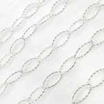 Load image into Gallery viewer, Sterling Silver Diamond Cut Oval Link Chain