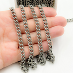 Load image into Gallery viewer, Silver Oxidized Curb Chain