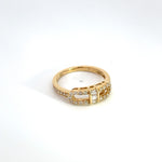 Load image into Gallery viewer, 14k Solid Yellow Gold Diamond Band Ring.