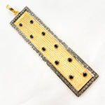 Load image into Gallery viewer, DP152. Diamond Sterling Silver Rectangle Pendant with Gemstone