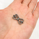 Load image into Gallery viewer, DC187. Diamond & Sterling Silver Bow Connector