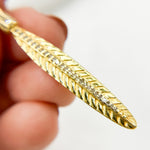 Load image into Gallery viewer, DP418. Diamond Sterling Silver Long Leaf Pendant