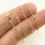 Load image into Gallery viewer, 14K Solid Yellow Gold Cubes Satellite Chain
