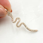 Load image into Gallery viewer, Diamond Sterling Silver Snake Pendant