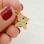 Load image into Gallery viewer, DC218. Diamond Sterling Silver Flower Pendant with Gemstone