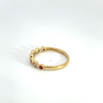 Load image into Gallery viewer, 14K Solid Gold Diamond & Ruby Ring.