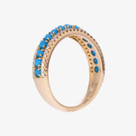 Load image into Gallery viewer, RAE02246TQ. 14k Solid Gold Turquoise and Diamond Band Ring