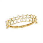 Load image into Gallery viewer, MRN00675. 14K Solid Gold Diamond Baguette Band Ring