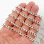 Load image into Gallery viewer, Sterling Silver Curb Link Chain