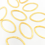 Load image into Gallery viewer, GPBS10. 25MM Gold-plated Sterling Silver Brushed Marquis Connector
