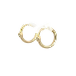 Load image into Gallery viewer, HP400760Y. 14K Solid Gold Diamond Huggies Earrings