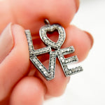 Load image into Gallery viewer, DC588. Diamond Sterling Silver Love Pendant