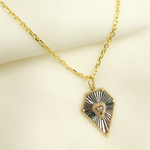 Load image into Gallery viewer, KSG29. Sterling Silver Black Rhodium with Diamonds Arrowhead Shape Charm