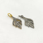 Load image into Gallery viewer, DC870. Diamond & Sterling Silver Leaf Pendant