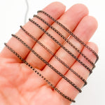 Load image into Gallery viewer, Black Rhodium Sterling Silver Wheat Chain