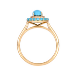 Load image into Gallery viewer, Buy 14K Solid Gold Antique Turquoise and Diamond Ring
