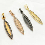 Load image into Gallery viewer, DP205. Diamond Sterling Silver Marquise Shape Pendant