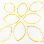 Load image into Gallery viewer, Buy Gold-plated Sterling Silver Brushed Marquis Connector