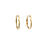 Load image into Gallery viewer, EHG56970Y. 14k Solid Gold Diamond Hoops