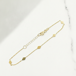 Load image into Gallery viewer, BR5085. 14k Solid Yellow Gold Rhomb Link Bracelet