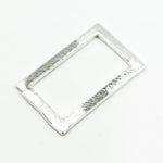 Load image into Gallery viewer, White Sterling Silver Brushed Rectangle Connector