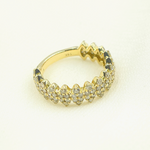 Load image into Gallery viewer, 14K Solid Gold Diamond Band Ring.
