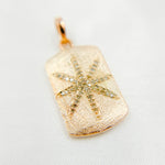 Load image into Gallery viewer, DP267. Diamond & Sterling Silver Rectangle Star Pendant