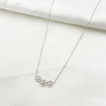 Load image into Gallery viewer, NT112026. Solid Gold Diamond 3 Flower Necklace
