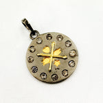 Load image into Gallery viewer, Diamond Sterling Silver Round Fancy Pendant