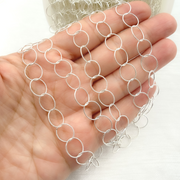 Sterling Silver Twisted Round Link Chain