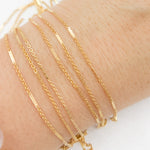 Load image into Gallery viewer, 14k Gold Filled Satellite Bar Chains