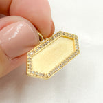 Load image into Gallery viewer, Buy Now Diamond & Sterling Silver Hexagon Pendant