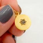 Load image into Gallery viewer, DC465. Diamond & Sterling Silver Round Flower Charm