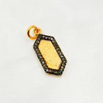 Load image into Gallery viewer, DC437. Diamond Sterling Silver Hexagon Pendant
