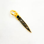 Load image into Gallery viewer, DC363. Diamond Sterling Silver Spike Pendant with Gemstone