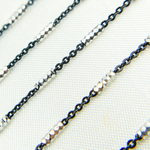 Load image into Gallery viewer, Black Rhodium Sterling Silver Satellite Diamond Cut Tube Chain