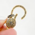 Load image into Gallery viewer, DC640. Diamond & Sterling Silver Pear Shape Trigger Clasp