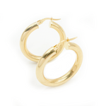 Load image into Gallery viewer, Solid Gold Hollow Smooth Hoop Earrings