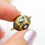 Load image into Gallery viewer, DC846. Diamond & Sterling Silver Oval Bead