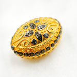 Load image into Gallery viewer, DC849. Diamond & Sterling Silver Oval Bead