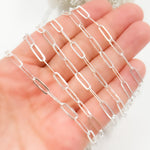 Load image into Gallery viewer, Buy Sterling Silver Flat Paperclip Link Chain